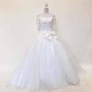 中古 ウェディングドレス　13号　マリ・クレール　marie claire　プリンセス　オフショルダー　結婚式　W-279