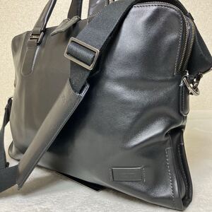 美品 TUMI トゥミ HARRISON ハリソン セネカ スリム 2wayブリーフケース ビジネスバッグ A4 63000D オールレザー ナッパレザー 黒 ブラック