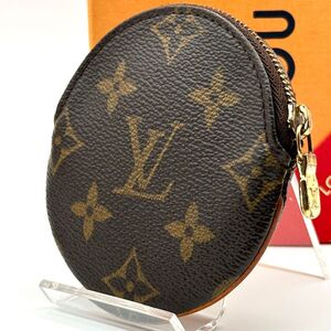 【極美品】ルイヴィトン モノグラム ポルトモネ ロン コインケース 小銭入れ LOUIS VUITTON ブラウン系 茶 正規品 レディース メンズ