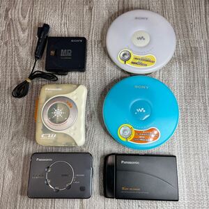 ポータブルプレーヤー まとめて 6個 SONY MZ-E55 D-EJ002 Panasonic RQ-CW02 RQ-S35 RQ-SX60 WALKMAN ウォークマン