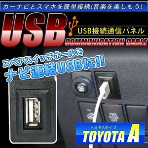 品番U04 トヨタA GRX130 マークX H21.10- USB カーナビ 接続通信パネル 最大2.1A