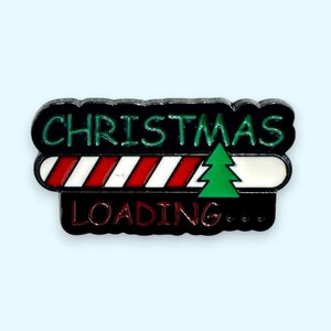 CHRISTMAS LOADING 文字 クリスマス ピン ピンバッジ バッジ ポスト投函