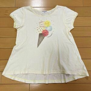 可愛い★pom ponette／ポンポネット★半袖Tシャツ 140 アイス アシンメトリー