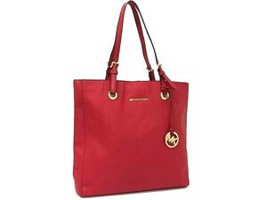 1円 ■美品■ MICHAEL KORS マイケルコース レザー トートバッグ ショルダーバッグ 肩掛け レディース レッド系 GB0261