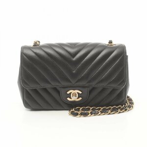 シャネル シェブロン Vステッチ ブランドオフ CHANEL レザー ショルダーバッグ レザー 中古 レディース