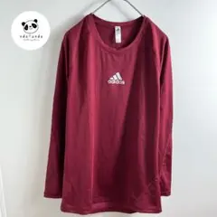 adidas アディダス メンズ 長袖 クルーインナーシャツ ウェア 赤 L