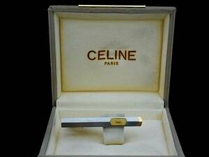 ◎№2859◎■美品■セリーヌ【ＣＥＬＩＮＥ】【シルバー・ゴールド】ネクタイピン♪