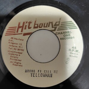 YELLOWMAN／WRONG FI CALL ME アナログ盤7インチシングルレコード