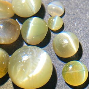 1円〜!!◆天然クリソベリルキャッツアイおまとめ10.5ct◆f 約2.1g ルース 裸石 宝石 ジュエリー jewelry chrysoberyl cats eye w5マ130