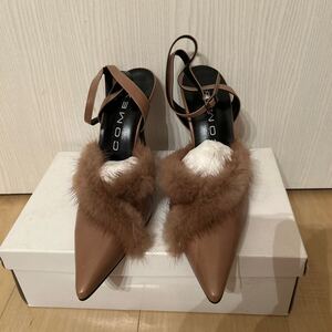 未使用　コメックス　COMEX ゴージャスなファー付き　ヒールパンプス　サイズL