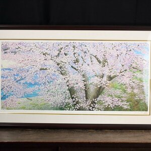 ◆◇三谷祐資 「四季の国・桜」版画 限定部200 額装◇◆インテリア 春 GY1340-8