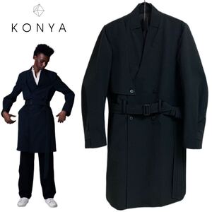 KONYA コンヤ 2020SS COLLECTION ［PETRICHOR］Move Trench ko-20SS-016 ムーブトレンチコート L BLACK MADE IN JAPAN 日本製 コート