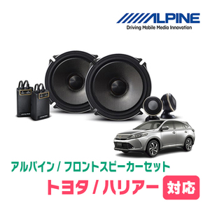 ハリアー(60系・H25/12～R2/6)用　フロント/スピーカーセット　アルパイン / X-171S + KTX-Y175B　(17cm/高音質モデル)