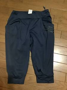 【 adidas/アディダス】七分丈速乾パンツ/M★ブルー★ジム★トレーニング★レディース★USED