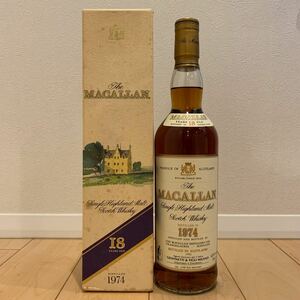 マッカラン 18年 1974 ジオベネッティ 700ml 43% イタリア廻り シェリーウッド The MACALLAN 箱付き スペイサイド シングルモルト 古酒 