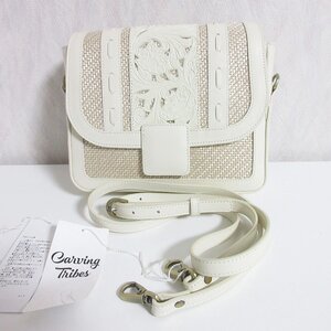 未使用 Carving Tribes カービングトライブス グレースコンチネンタル Cutwork Mini Bag ショルダーバッグ 0424182604 エクリュ ◆