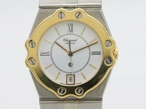 【 ショパール CHOPARD 】腕時計 サンモリッツ 8023 K18YG/SS クォ―ツ ホワイト文字盤 デイト メンズ 新着 70096-2