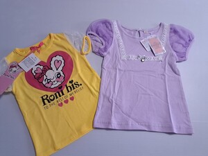 新品 未使用 Ronibis　エンジェルラブ　100２枚 まとめ売り　半袖Tシャツ ルームウェア パジャマ 送料無料即決 キッズ　 Aら