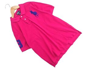 POLO RALPH LAUREN ポロ ラルフローレン ビッグポニー ポロシャツ sizeL（14-16）(150-160cm)/ピンク ■◆ ☆ eja4 子供服