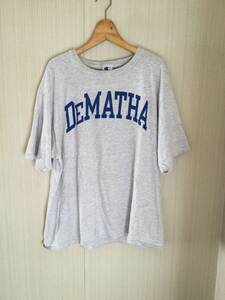 champion Tシャツ　チャンピオン　霜降りグレー　DEMATHA XLサイズ　古着