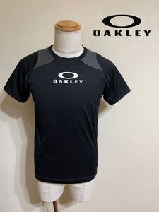 【良品】 OAKLEY オークリー 切替し ドライ ウェアー Tシャツ トップス サイズS 半袖 黒 433804JP