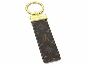 1円 LOUIS VUITTON ルイヴィトン M65221 モノグラム ポルト クレ ドラゴンヌ キーリング キーホルダー ブラウン系×ゴールド系 FD5998