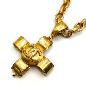 1円 良品 CHANEL シャネル ココマーク ヴィンテージ ゴールド ネックレス アクセサリー レディース a6588