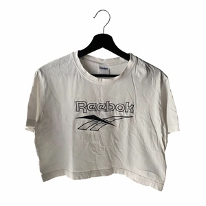 リーボック Reebok Classis Crop Tee クロップド ショート丈 半袖 ロゴ 刺繍 Tシャツ 白 ホワイト XS DY4112 レディース