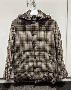 【中古】FIDELITY SINGLE PEA STYLE DOWN COAT 千鳥格子柄ダウン Sサイズ