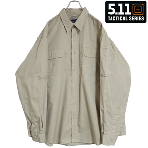 5158/美品5.11TACTICAL SERIES長袖シャツXL STYLE72175●洗濯プレス済 ベンチレーションミリタリーワークサバゲータクティカルシリーズ古着