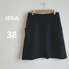 c1871【IENA】イエナ♡膝丈スカート♡シンプル無地♡秋冬♡ブラック