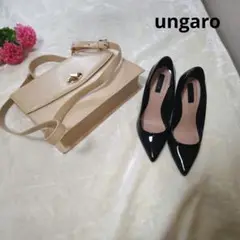 【オシャレ☆人気☆ungaro】ベージュ　2way ショルダーバッグ