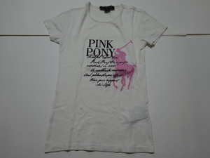 ●ラルフローレン RALPH LAUREN 半袖 Tシャツ M PINK PONY ピンクポニー M 伸縮性あり●0520●