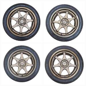 アルミホイール 4本セット 無限 MUGEN GP 17インチ 17×7JJ ＋48 カー用品 MOMO TOPRUN M300 AS SPORT 215/45 ZR17 91Y 【中古】 22501K5