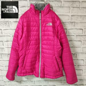 ★リバーシブル★ノースフェイス　THE NORTH FACE　キルティングジャケット　ボアジャケット　キッズサイズ　160　女の子　ピンク　グレー