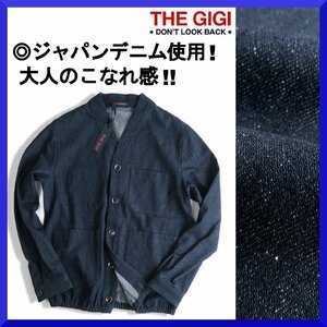 価格5,7万新品本物ザ ジジTHE GIGI【日本製◎大人のこなれ感】年中重宝!!デニムブルゾン/ジャケット/Gジャン/カーディガン/春秋/メンズ/L