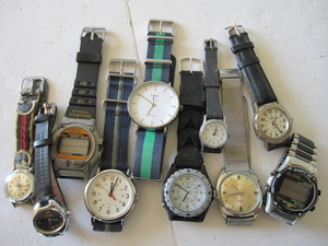 【BN-NTS①956～965】TIMEX/タイメックス INDIGLO、IRONMAN、ATLANTIS100 含む デジタル QZ、機械式 メンズ 他 10本セット