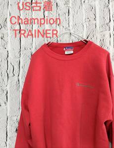 ★送料無料★ US古着 ヴィンテージ Champion チャンピオン トレーナー 長袖 スウェット レッド 古着男子 古着女子 Medium