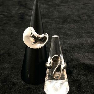 1円〜スタート!!Georg Jensen(ジョージ ジェンセン)!!［リング2点おまとめ］ n 約19.3g アクセサリー 指輪 accessory silver 925 CC9