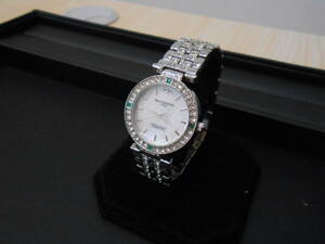 24882 稼働品 IZAX Lalentino IVG-9100-3 腕時計 イタリア製 アイザックバレンティノ ダイアモンドジュエリー 譲渡・中古品