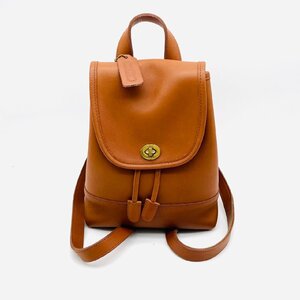 オールドコーチ OLD COACH リュック レザー 茶色 ブラウン バックパック レディース 美品 チャーム付き 6-8-759