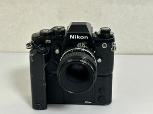ニコン Nikon F3　レンズ 55mm 1:2.8　一眼レフフィルムカメラ　グリップ付き