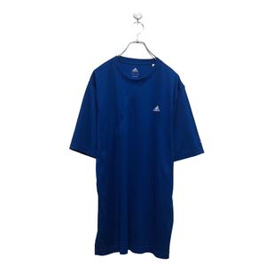 adidas 半袖 ロゴ Tシャツ アディダス L ブルー スポーツウェア クルーネック プリント 古着卸 アメリカ仕入 a604-6930