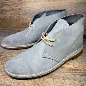 ◆Clarks ORIGINALS◆クラークス オリジナル 27.5cm（表記US9 1/2）デザートブーツ スエード グレー メンズ 革靴 レザー 中古 宅急便 即決