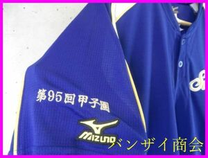 【送料300円可】9260s26◆希少◆ミズノ◆第95回甲子園大会【京都 福知山成美高校】ユニフォーム ウォームアップシャツ L/高校野球/MIZUNO