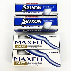 未使用品 DUNLOP ダンロップ ゴルフボール SRIXON スリクソン AD333 6球+MAXFLI EASE 6球 計1ダース 12球 ホワイト [M11705]