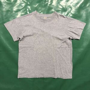 送料込 JOE McCOY BALL PARK Tシャツ 38-40 Mサイズ グレー 美中古 ジョーマッコイ リアルマッコイズ Tシャツ 半袖 無地 灰 アメカジ 古着