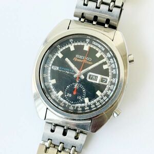 稼動品 ◆ セイコー スピードタイマー SEIKO 5スポーツ Speed Timer 自動巻 腕時計 6139-6010 メンズ ウォッチ 純正ブレス デイデイト