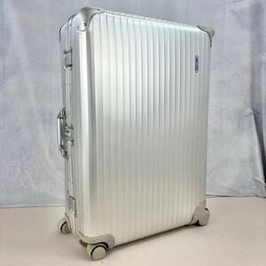 【廃盤】青ロゴ RIMOWA リモワ TOPAS トパーズ プルタブ 最大容量 104L 4輪 アルミニウム シルバー スーツケース キャリーバッグ トランク