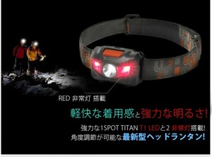 ヘッドライト 高輝度LED搭載 ヘッドライト 登山 業 ヘルメット用 LEDライト 防水 生活防水 TITAN HL201ヘッドライト